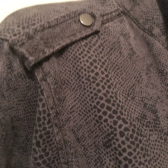 Rails Collins Jet Cobra Short Linen Blend Jacket In Jet XS Black Grey Pockets