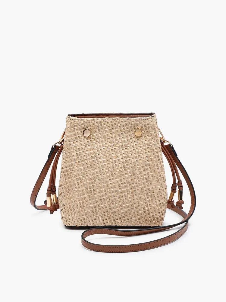 Rain Straw Bucket Bag By Jen & Co.