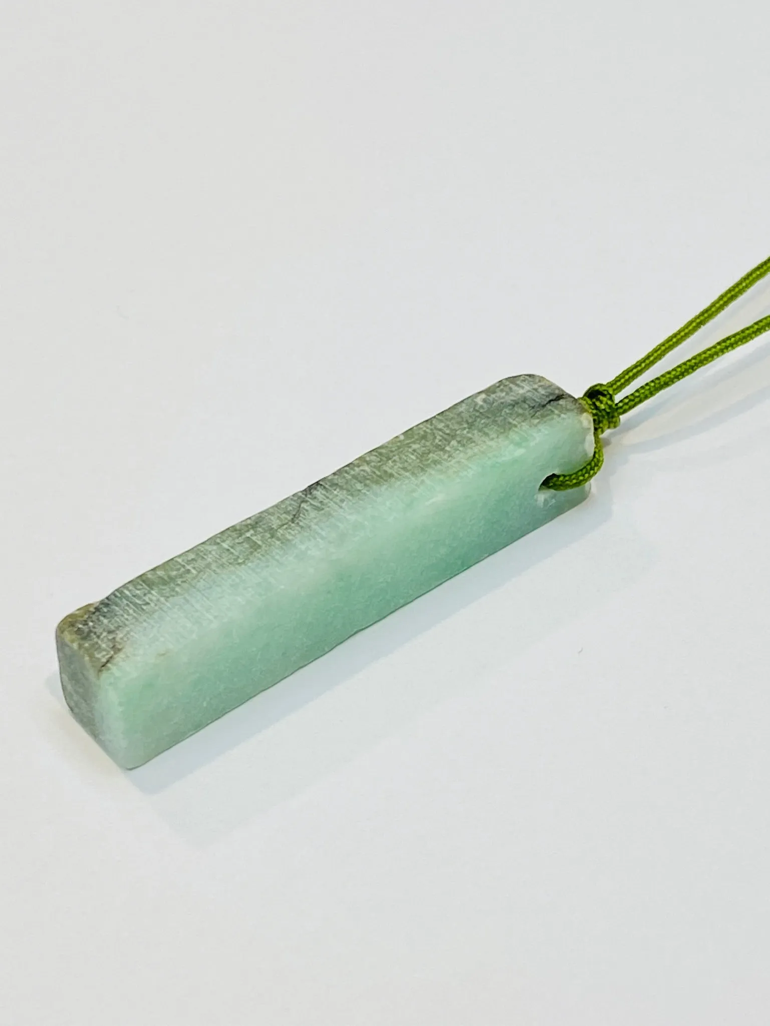 Raw, Natural, Unpolished Burmese Jadeite Silk Adjustable Necklace