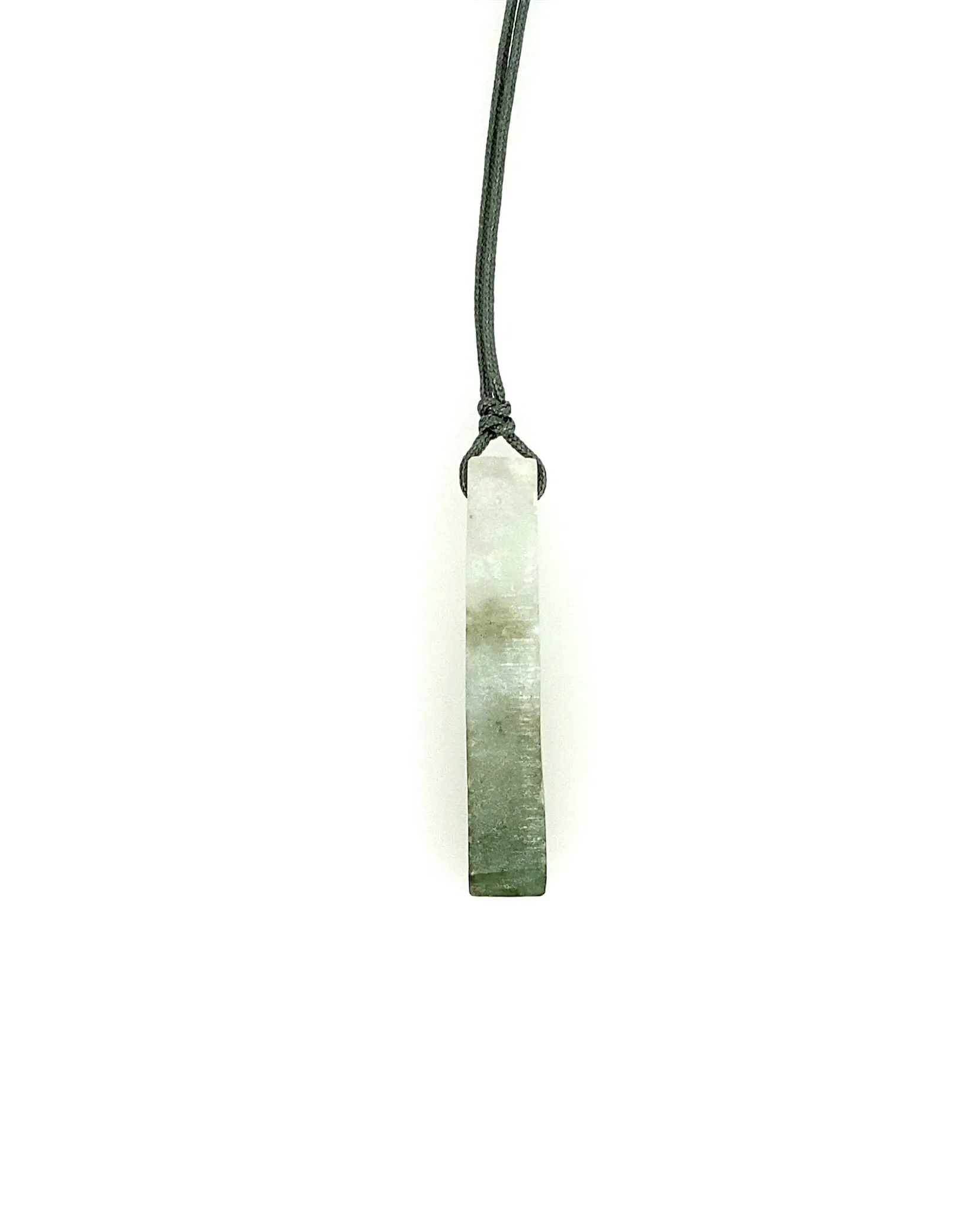Raw, Natural, Unpolished Burmese Jadeite Silk Adjustable Necklace