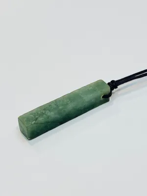 Raw, Natural, Unpolished Burmese Jadeite Silk Adjustable Necklace