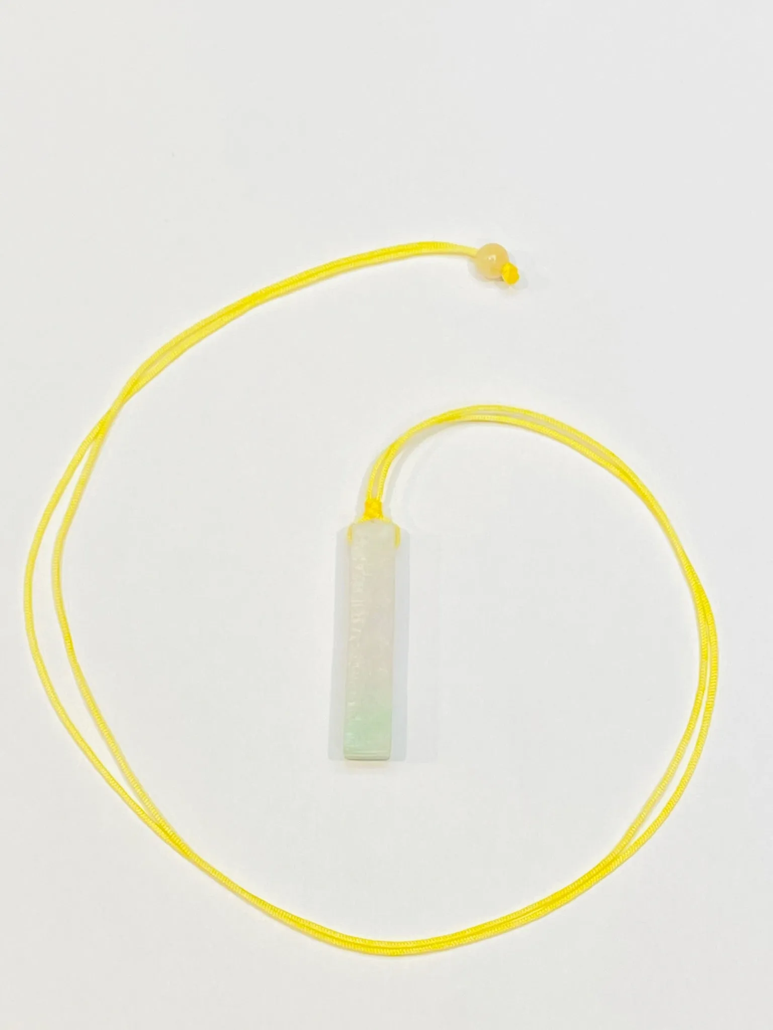 Raw, Natural, Unpolished Burmese Jadeite Silk Adjustable Necklace