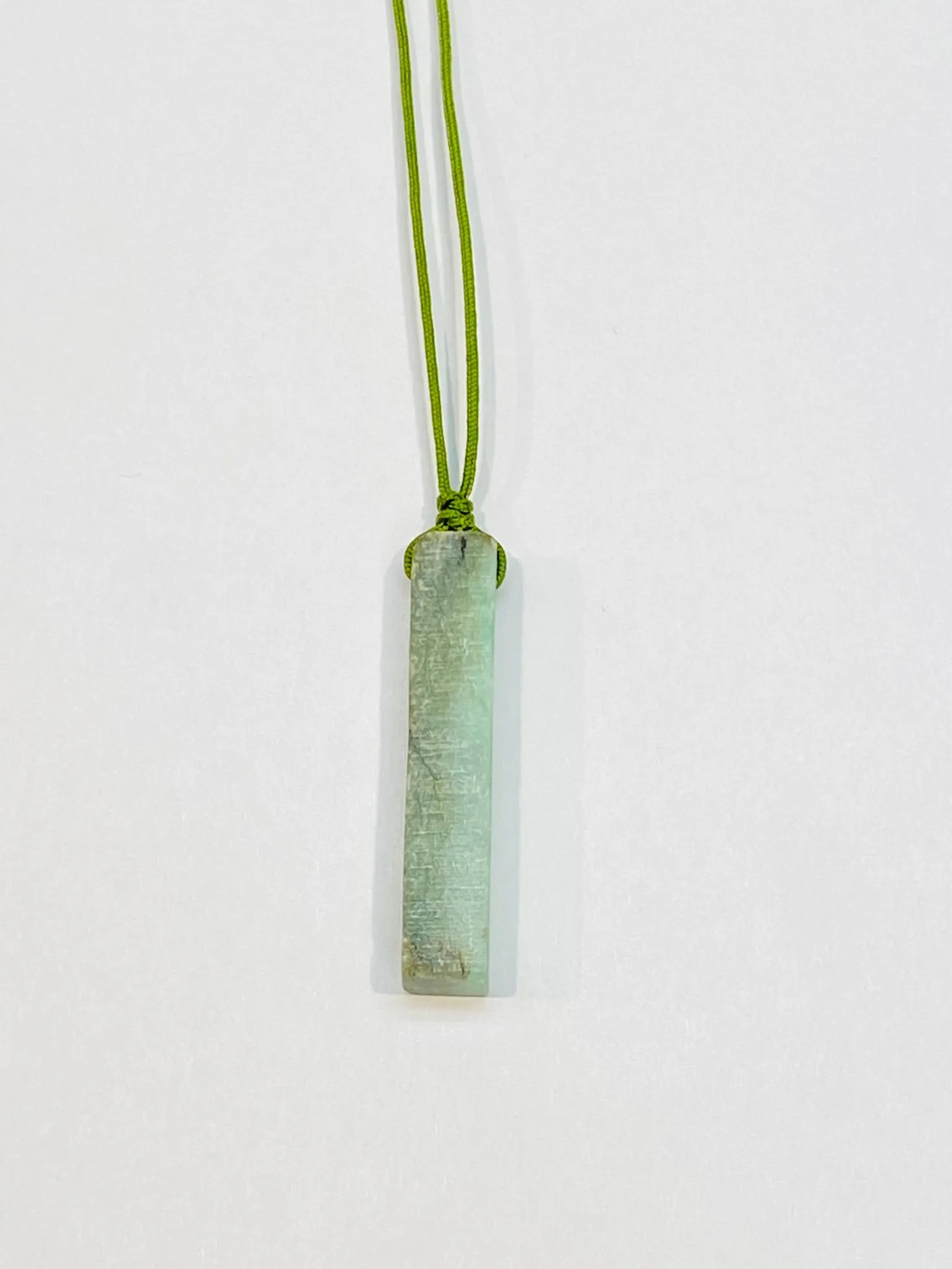 Raw, Natural, Unpolished Burmese Jadeite Silk Adjustable Necklace