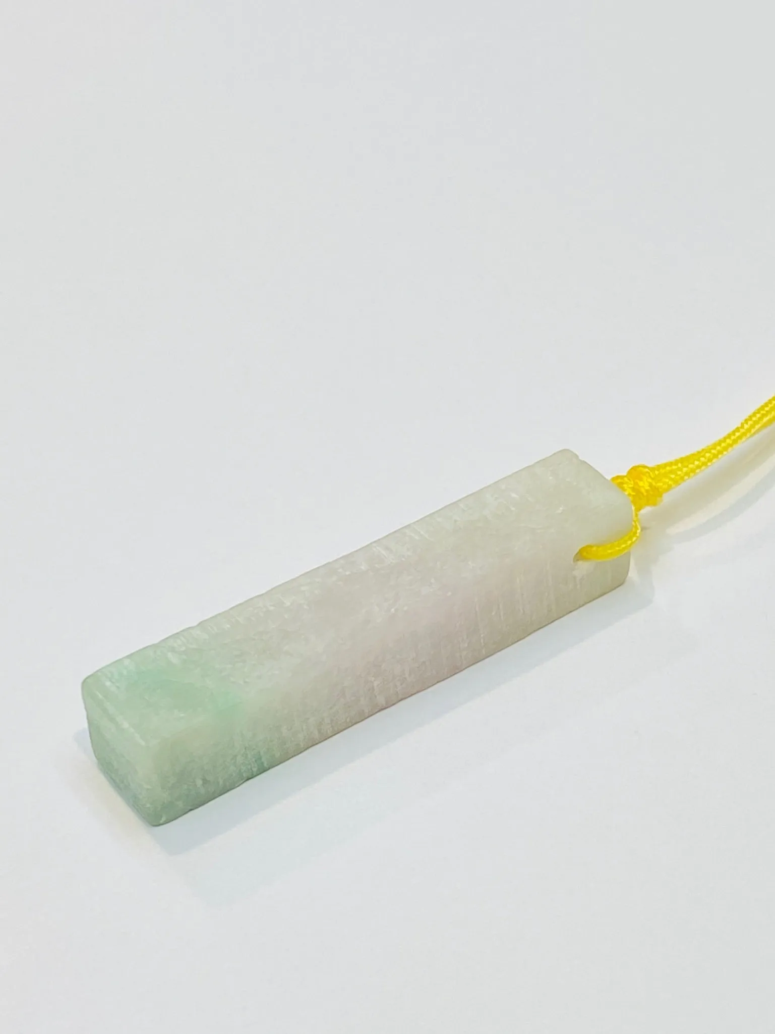 Raw, Natural, Unpolished Burmese Jadeite Silk Adjustable Necklace
