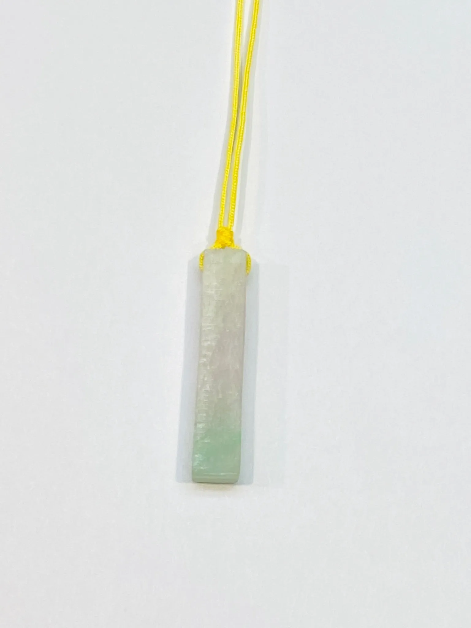 Raw, Natural, Unpolished Burmese Jadeite Silk Adjustable Necklace