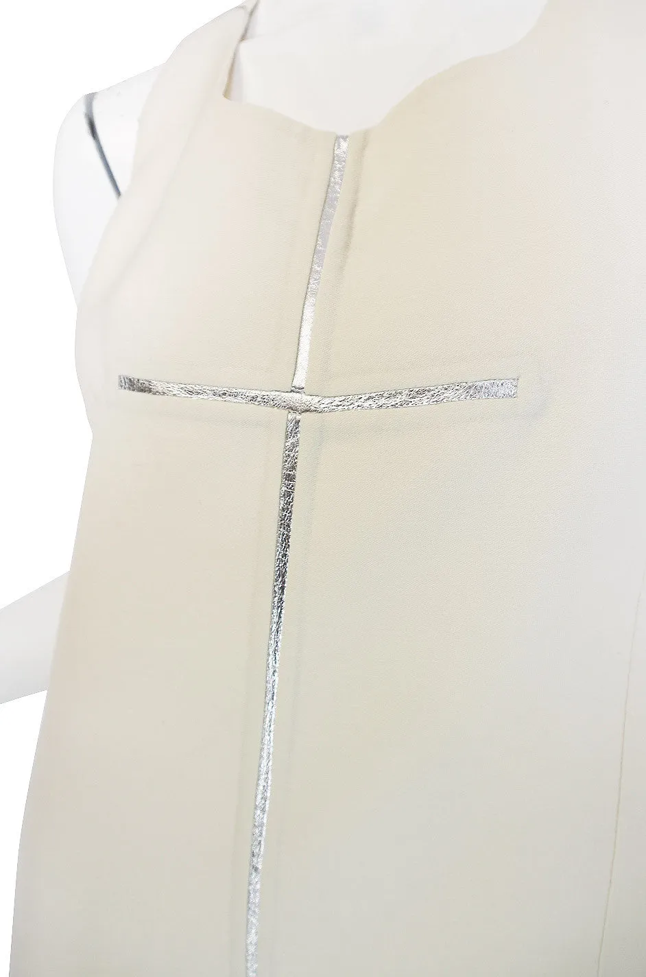 Recent Chado Ralph Rucci Silver & White Dress
