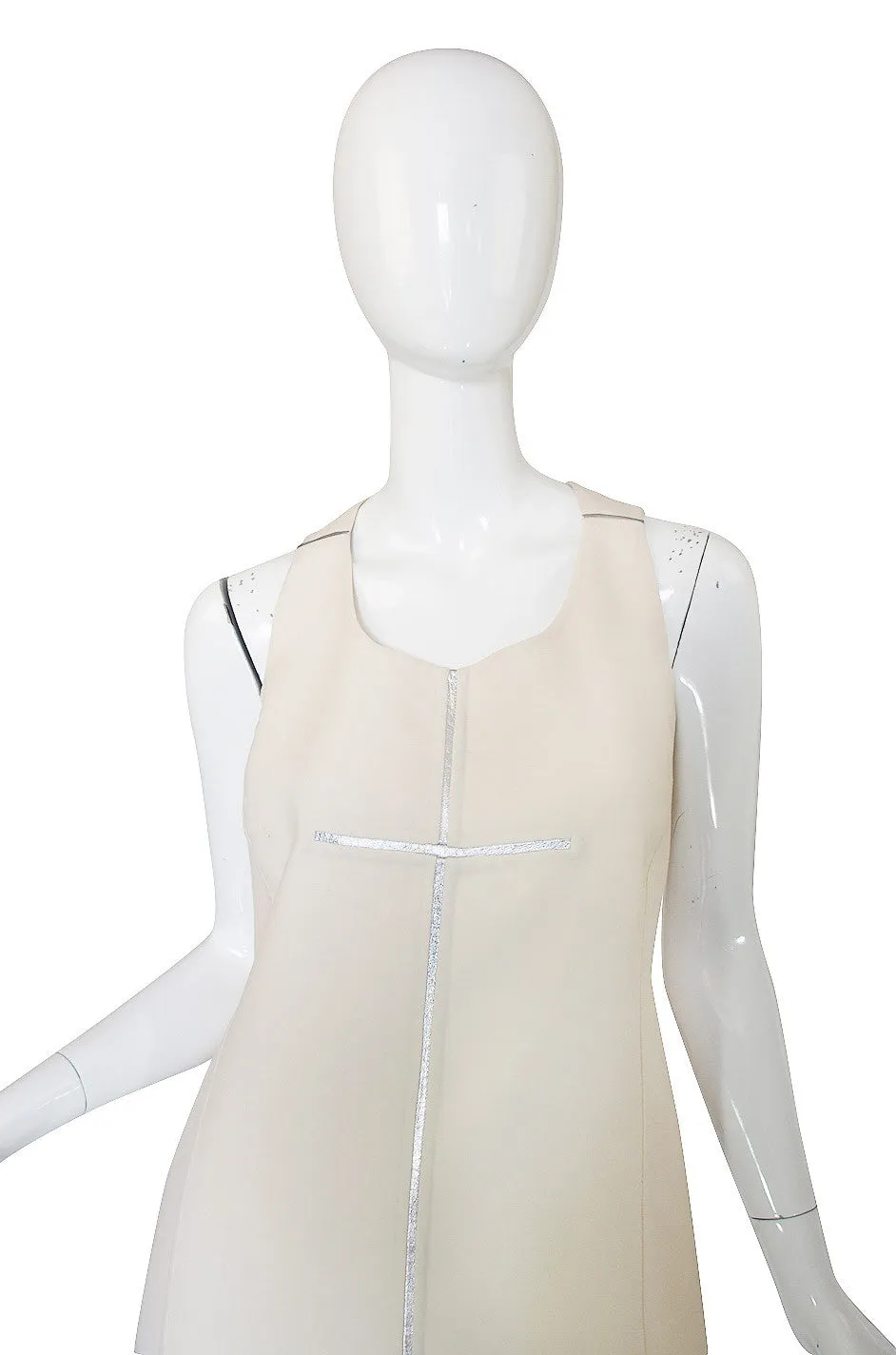 Recent Chado Ralph Rucci Silver & White Dress