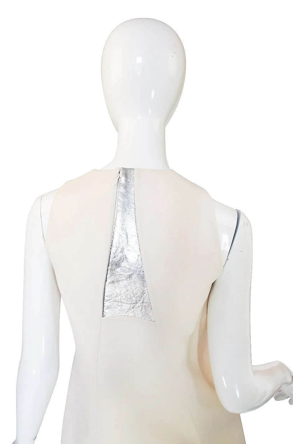 Recent Chado Ralph Rucci Silver & White Dress