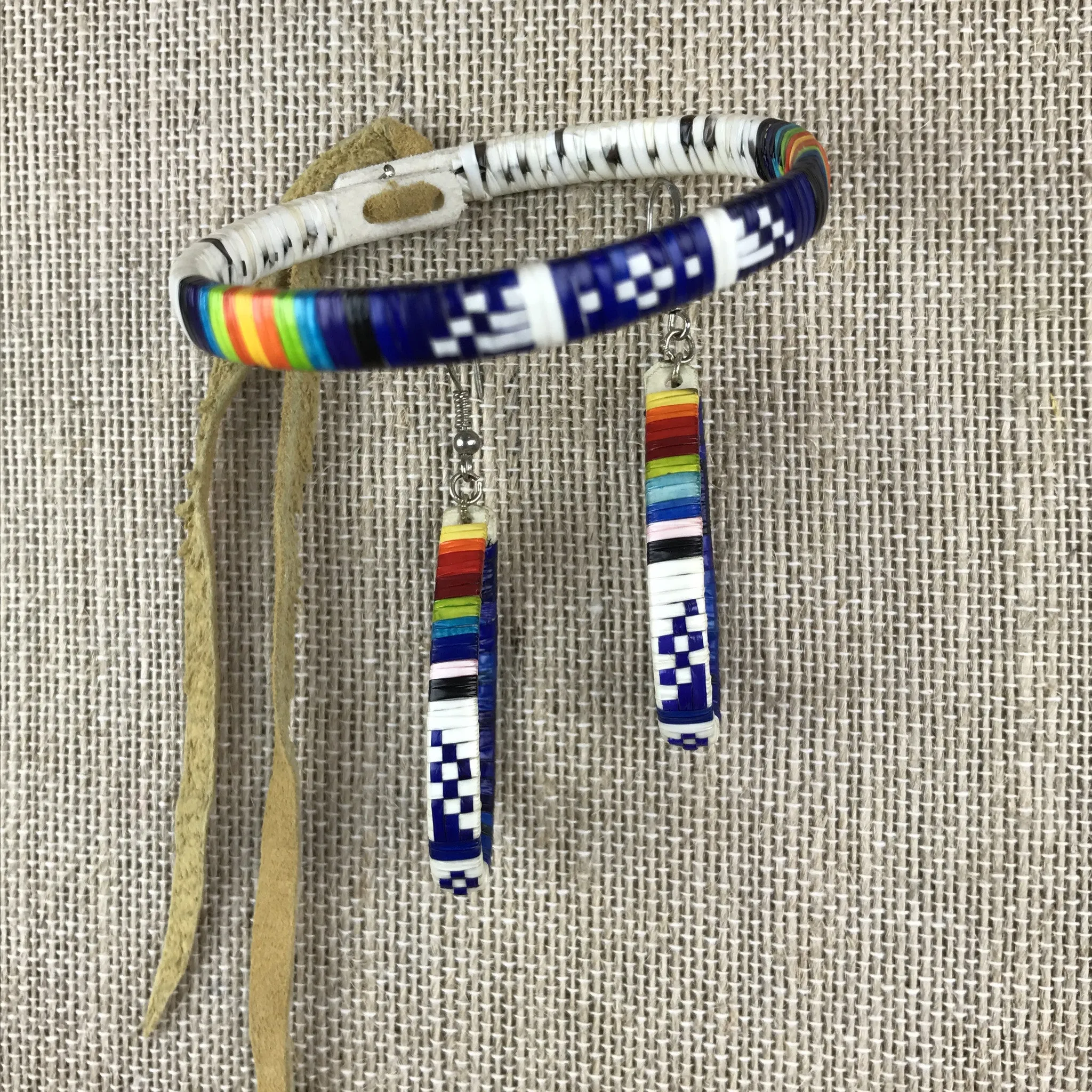 Red Cloud Quillwork - Natural and Navy Collection