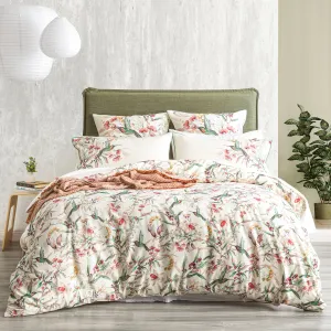 Renee Taylor Cavallo French Linen Printed Quilt cover set - Banksia