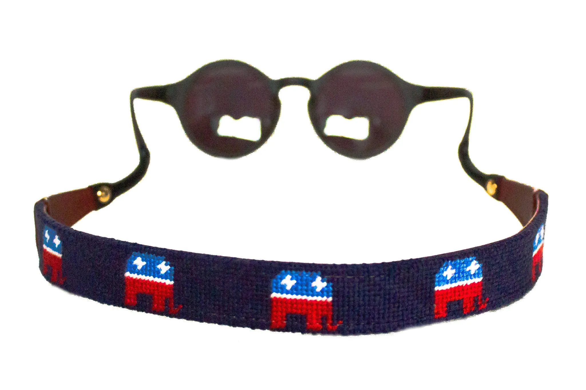 REPUBLICAN ELEPHANT NEEDLEPOINT SUNGLASS STRAPS™