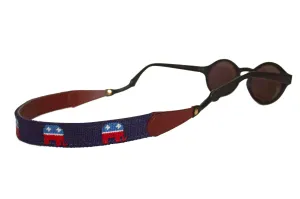 REPUBLICAN ELEPHANT NEEDLEPOINT SUNGLASS STRAPS™