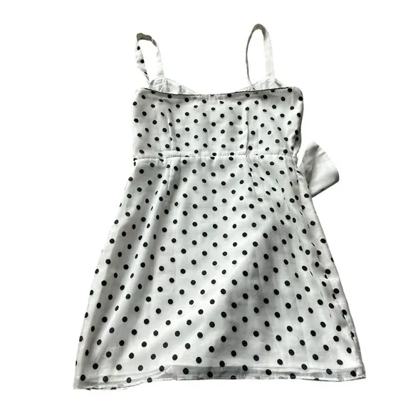 Revolve Camila Coelho Emma Mini Dress in White &amp; Black size medium polka dot