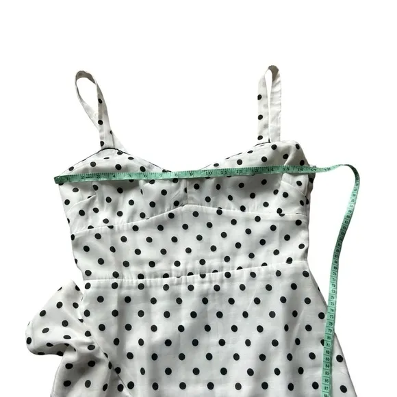 Revolve Camila Coelho Emma Mini Dress in White &amp; Black size medium polka dot