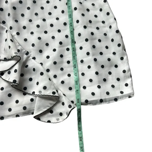 Revolve Camila Coelho Emma Mini Dress in White &amp; Black size medium polka dot