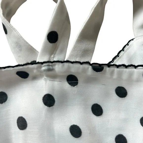 Revolve Camila Coelho Emma Mini Dress in White &amp; Black size medium polka dot