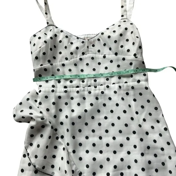 Revolve Camila Coelho Emma Mini Dress in White &amp; Black size medium polka dot
