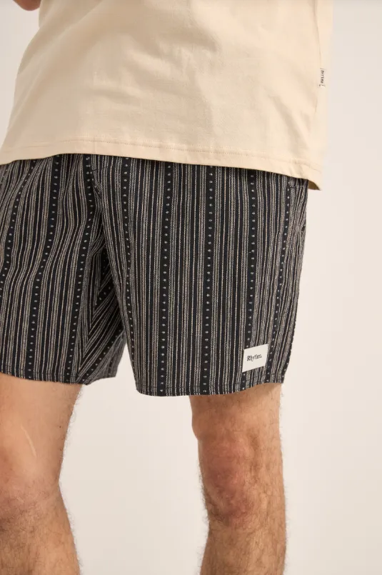 Rhythm Jacquard Linen Jam Shorts in Black