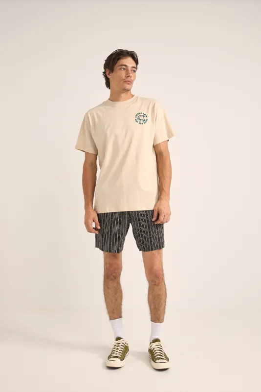 Rhythm Jacquard Linen Jam Shorts in Black
