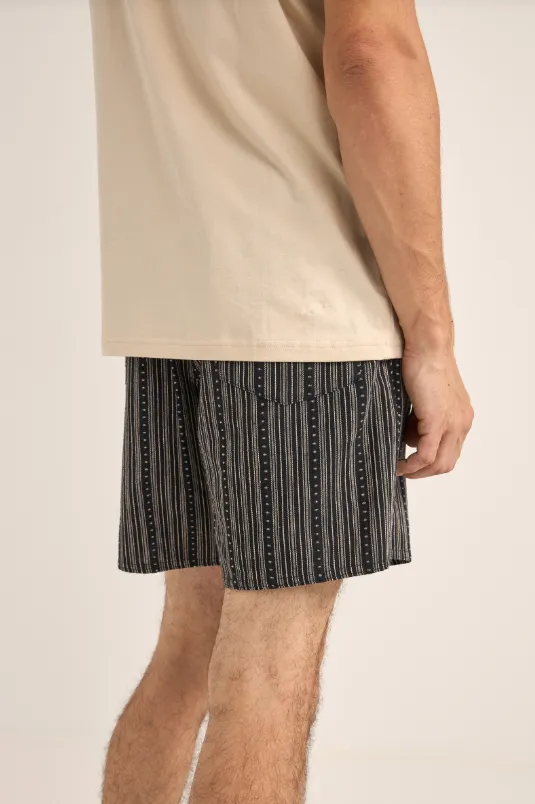 Rhythm Jacquard Linen Jam Shorts in Black