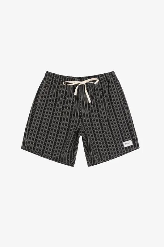 Rhythm Jacquard Linen Jam Shorts in Black