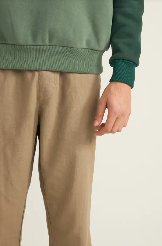 Rhythm Linen Jam Pant in Tan