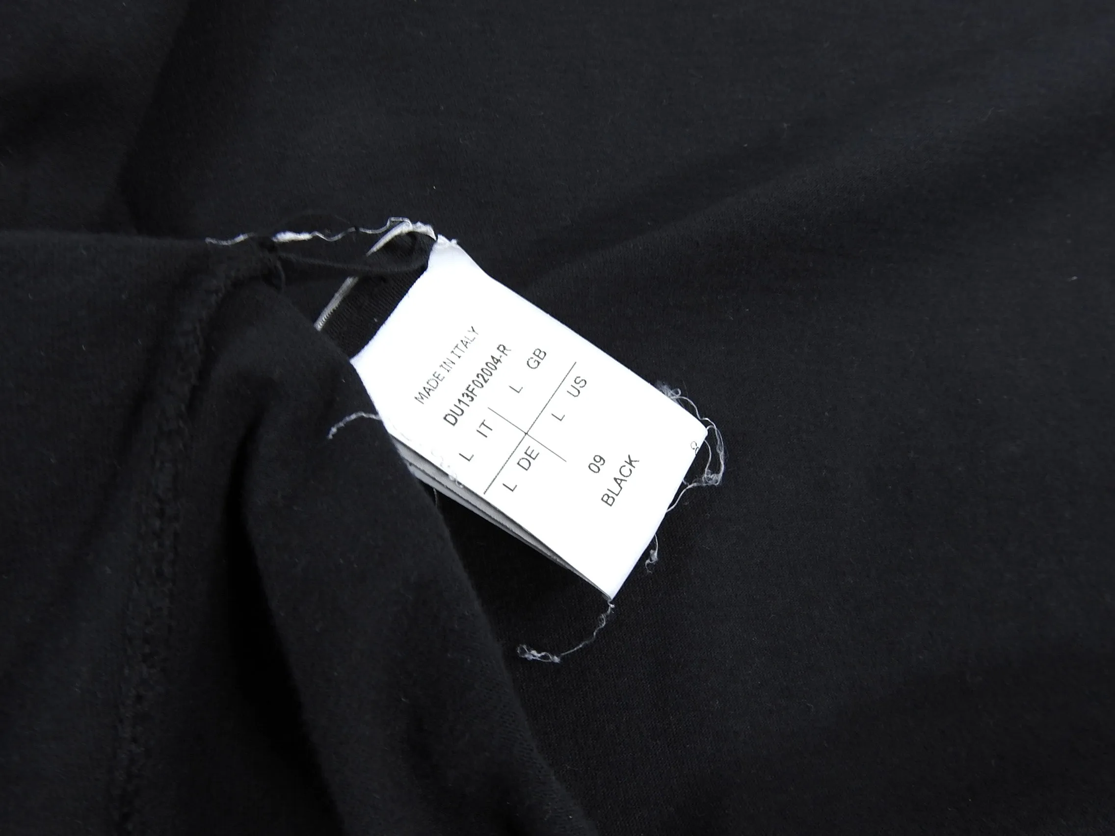 Rick Owens Drkshdw Black Jason Hoodie - L