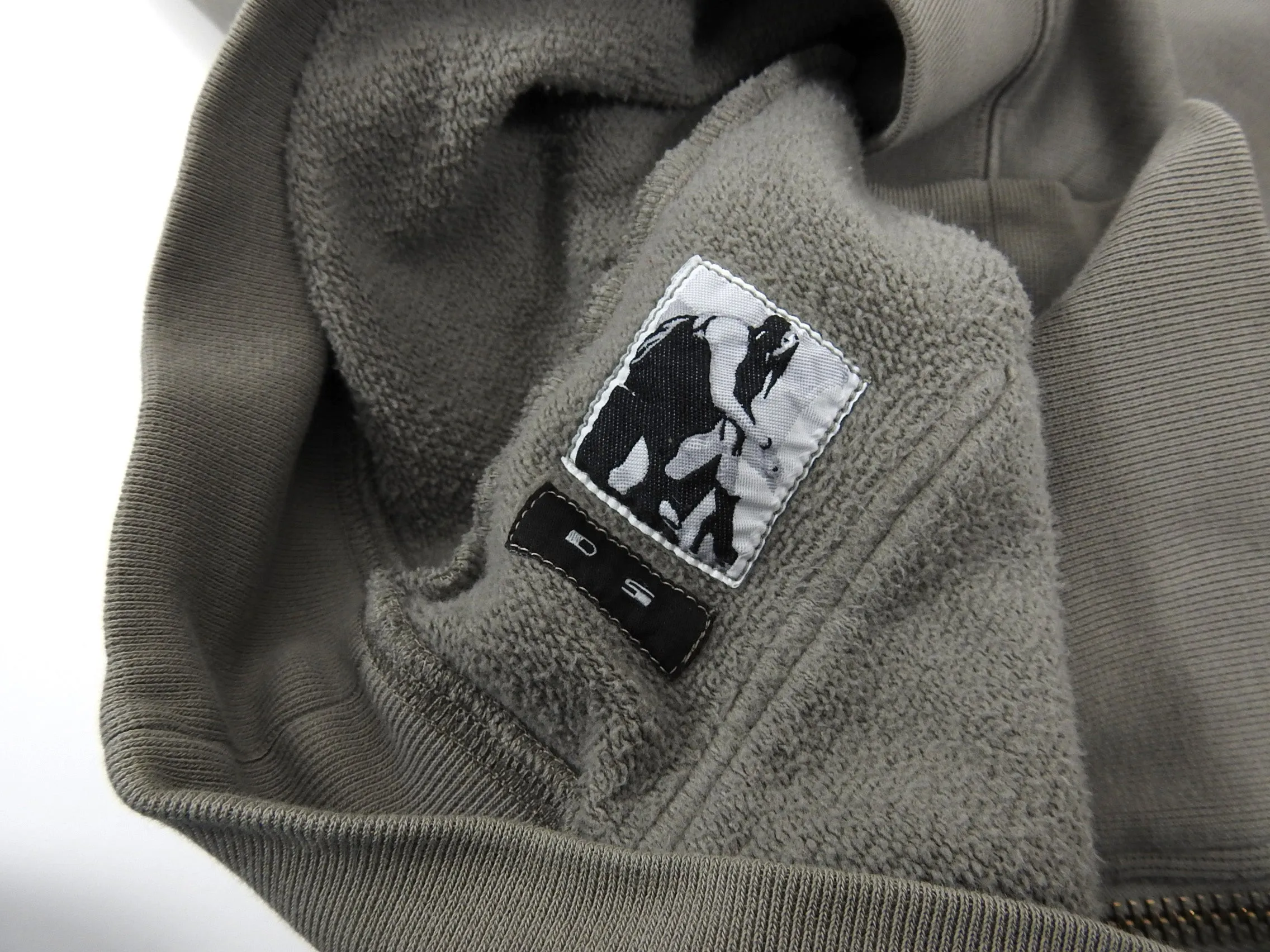 Rick Owens Drkshdw Light Grey Jason Hoodie - M
