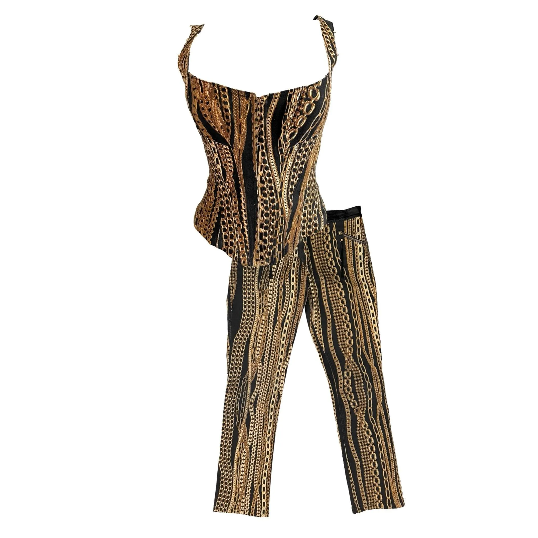 Roberto Cavalli Chain Corset Set