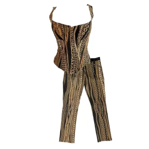 Roberto Cavalli Chain Corset Set