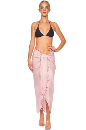 Rose Tasseled Pareo Cover Up