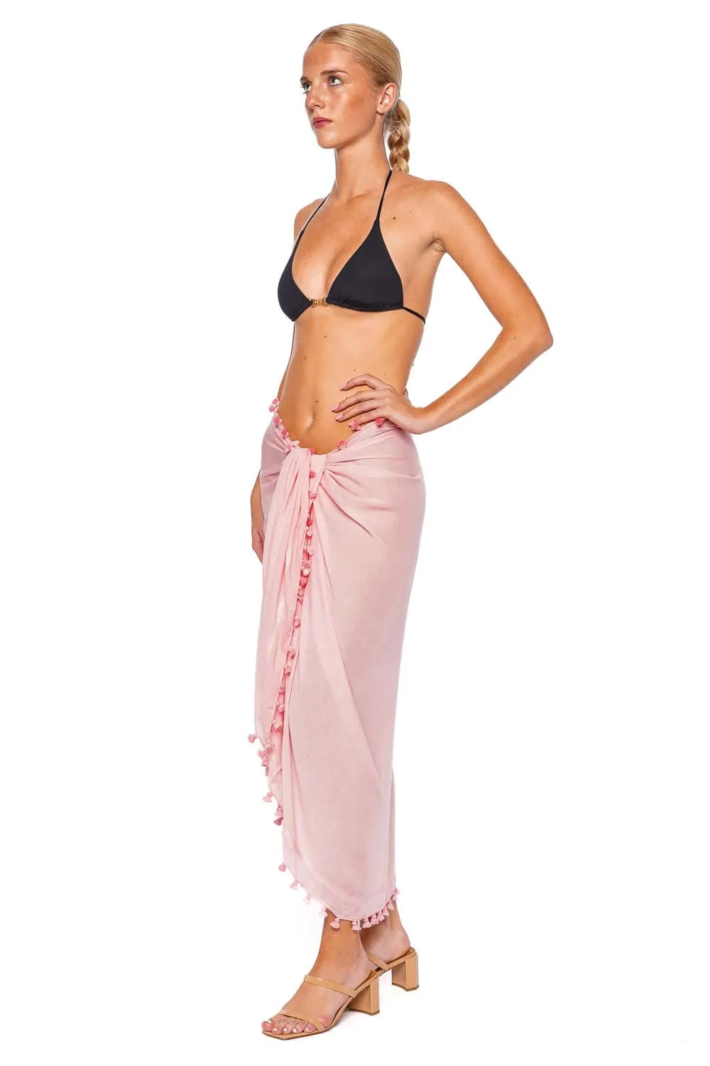 Rose Tasseled Pareo Cover Up