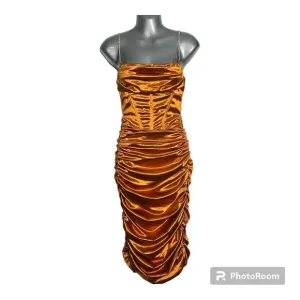Rosedress, NWT Embellished Spaghetti Strap Cowlneck Corset Midi Dress, Small