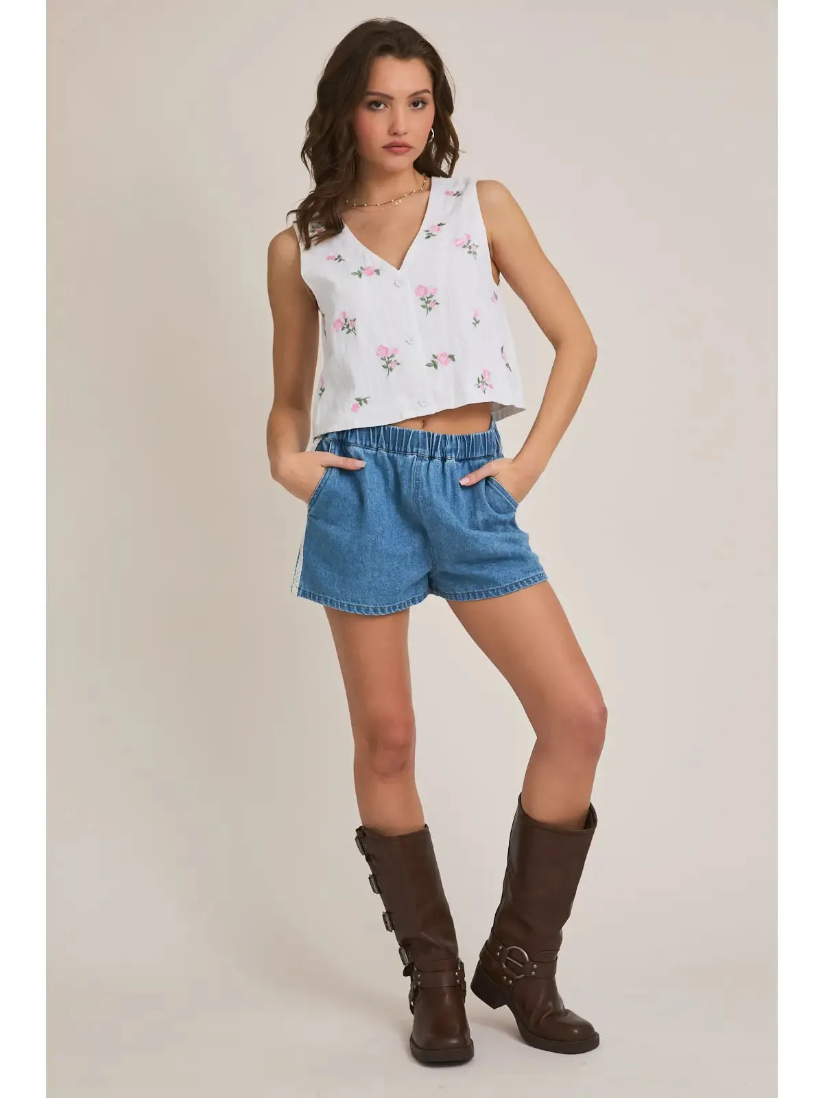 Rosy Vest Top