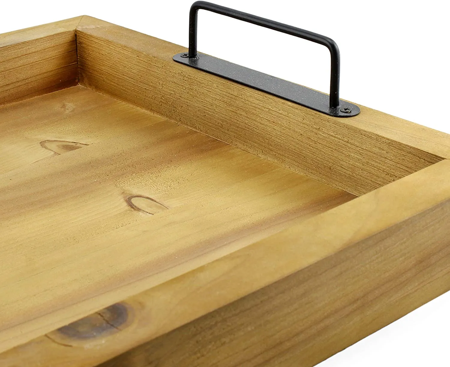 Rustic Brown Wood Serving Tray (Case of 6)