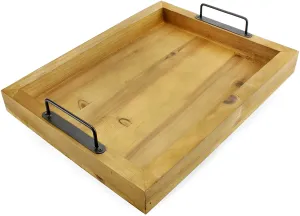 Rustic Brown Wood Serving Tray (Case of 6)