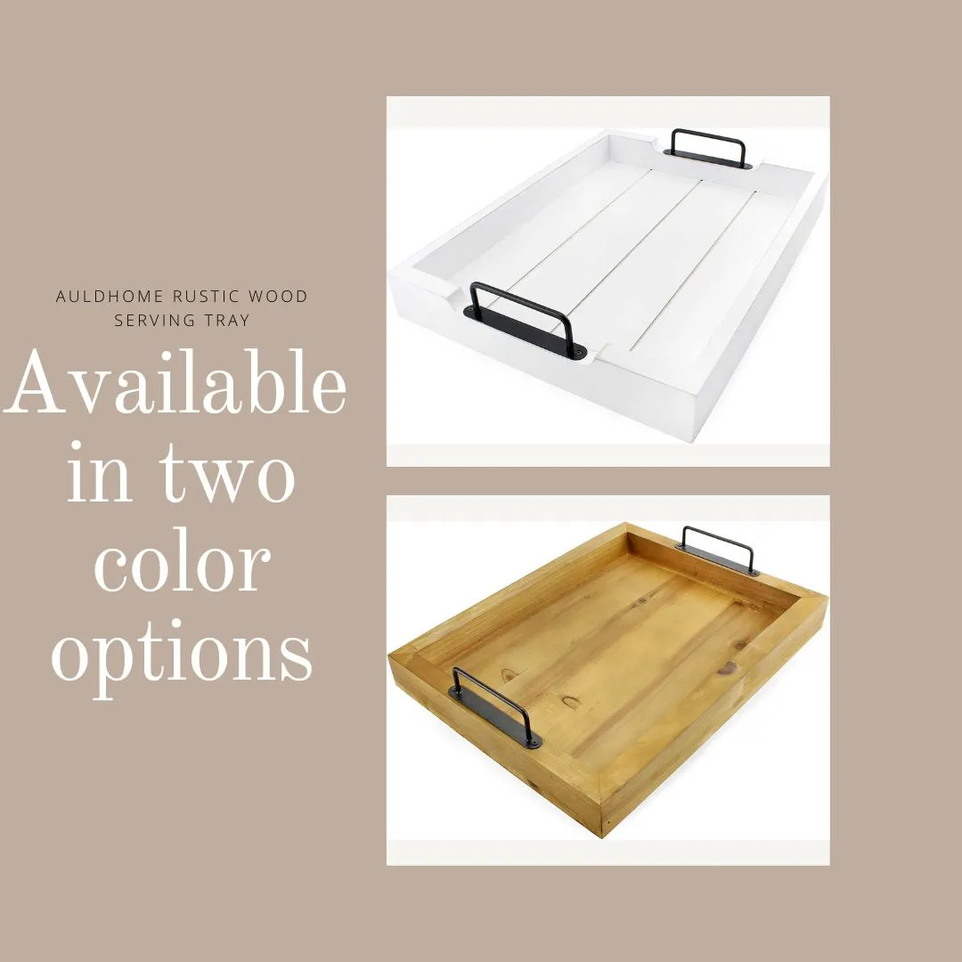 Rustic Brown Wood Serving Tray (Case of 6)