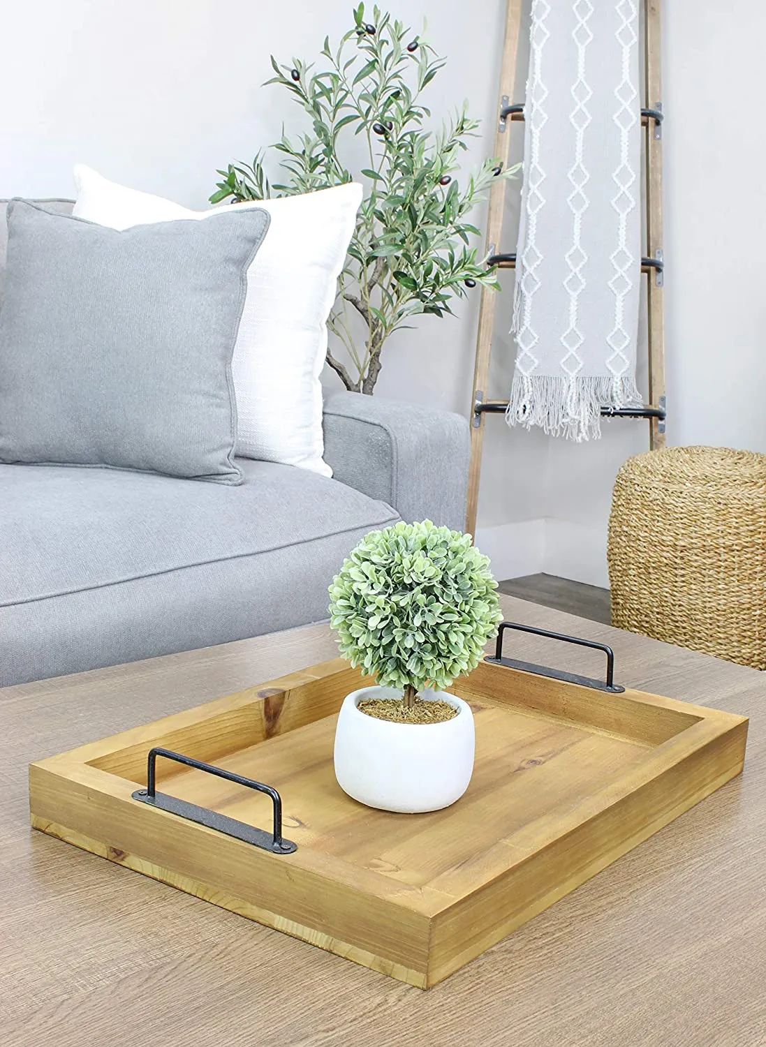 Rustic Wood Serving Tray