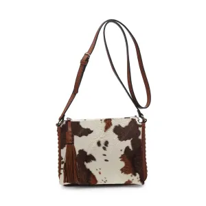 Sabrina Two Tone Crossbody Cow Brown