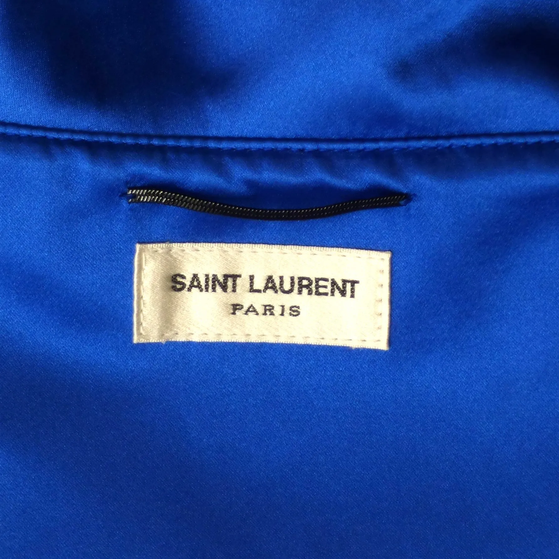 SAINT LAURENT- NWT 2016 Satin One Shoulder Top, Size 6