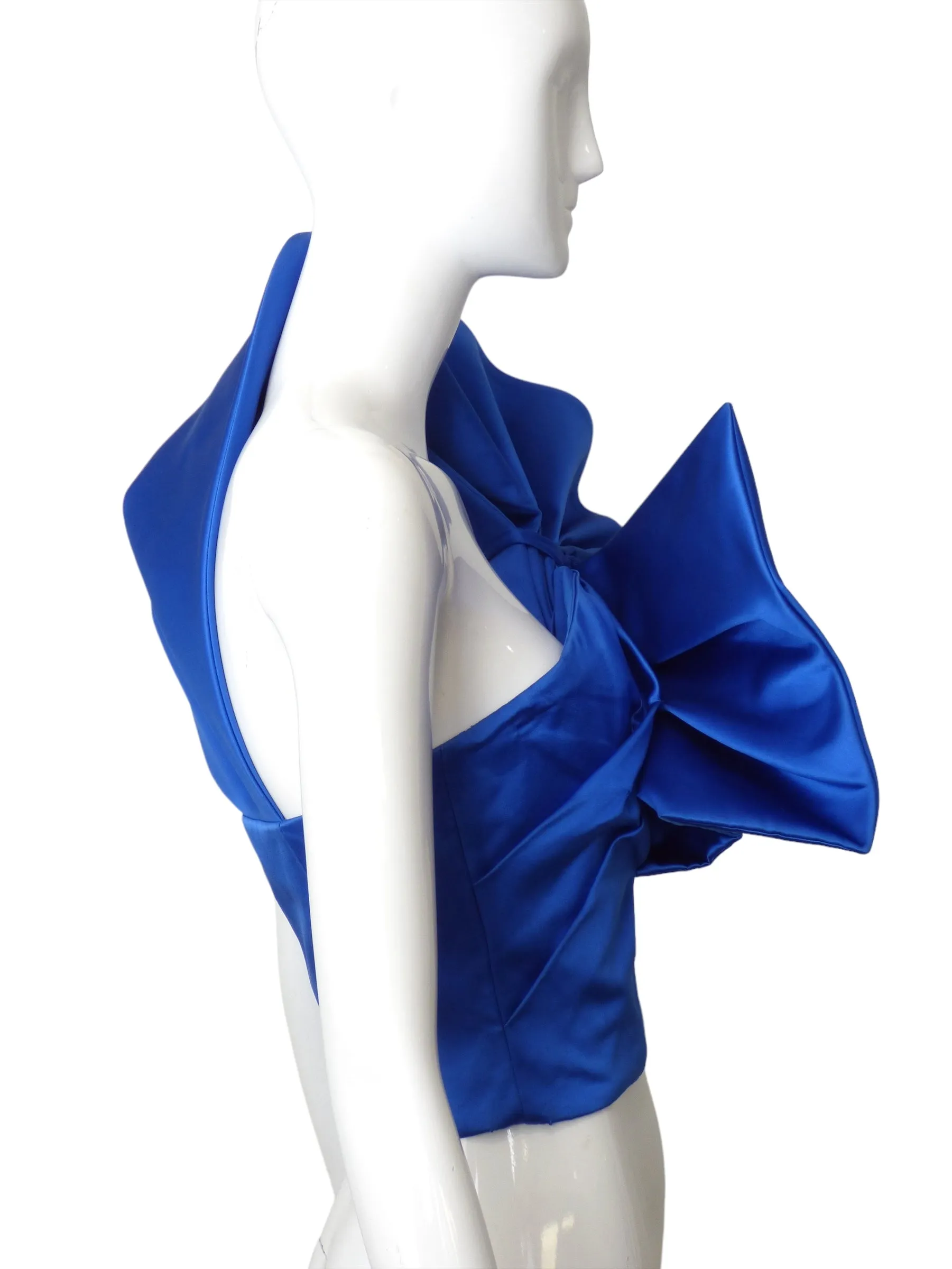 SAINT LAURENT- NWT 2016 Satin One Shoulder Top, Size 6