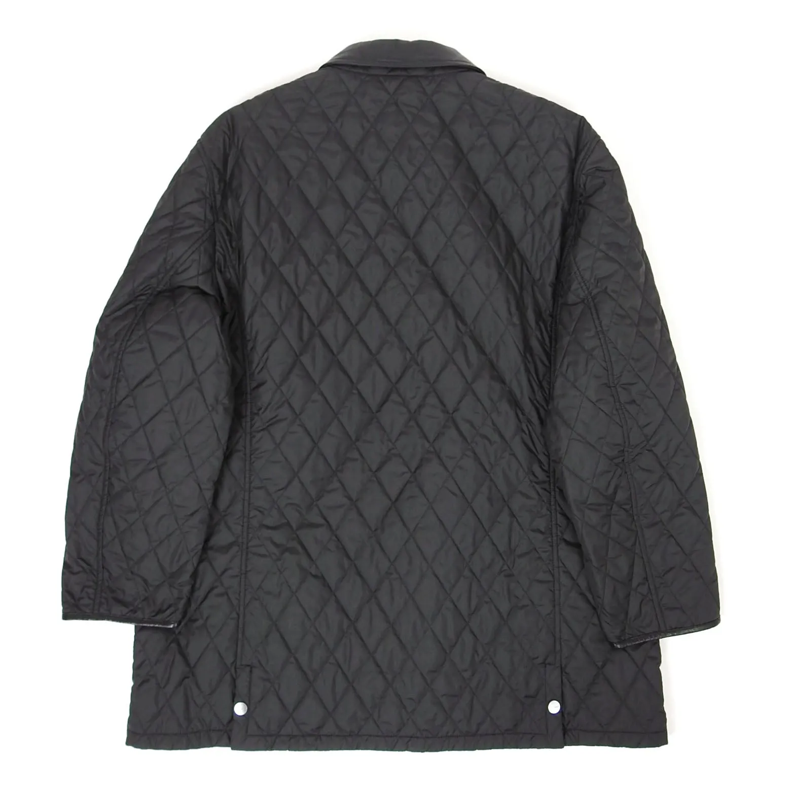 Salvatore Ferragamo Quilted Coat with Leather Trim