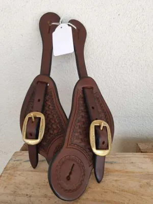 SC Basket Stamped Spur Straps (SCBASKSS)