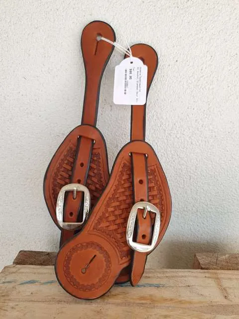 SC Basket Stamped Spur Straps (SCBASKSS)