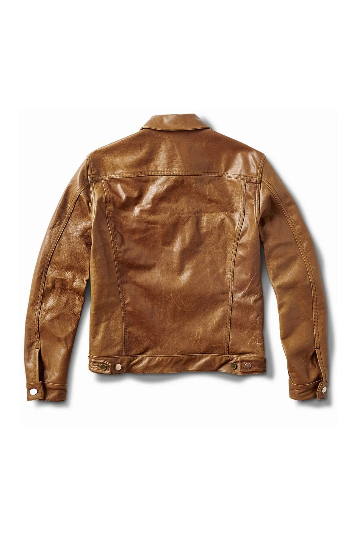SCHAEFFER'S GARMENT HOTEL | AGED ITALIAN HANDMADE LEATHER TRUCKER JACKET
