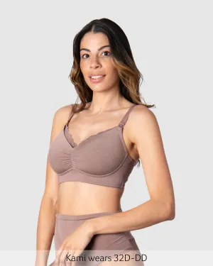 Serenity Bamboo Nursing Bra - Mocha