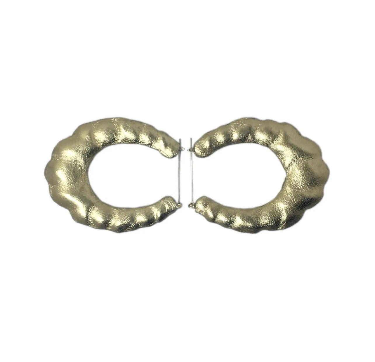 Seville Michelle Shell Bamboo Leather Hoops