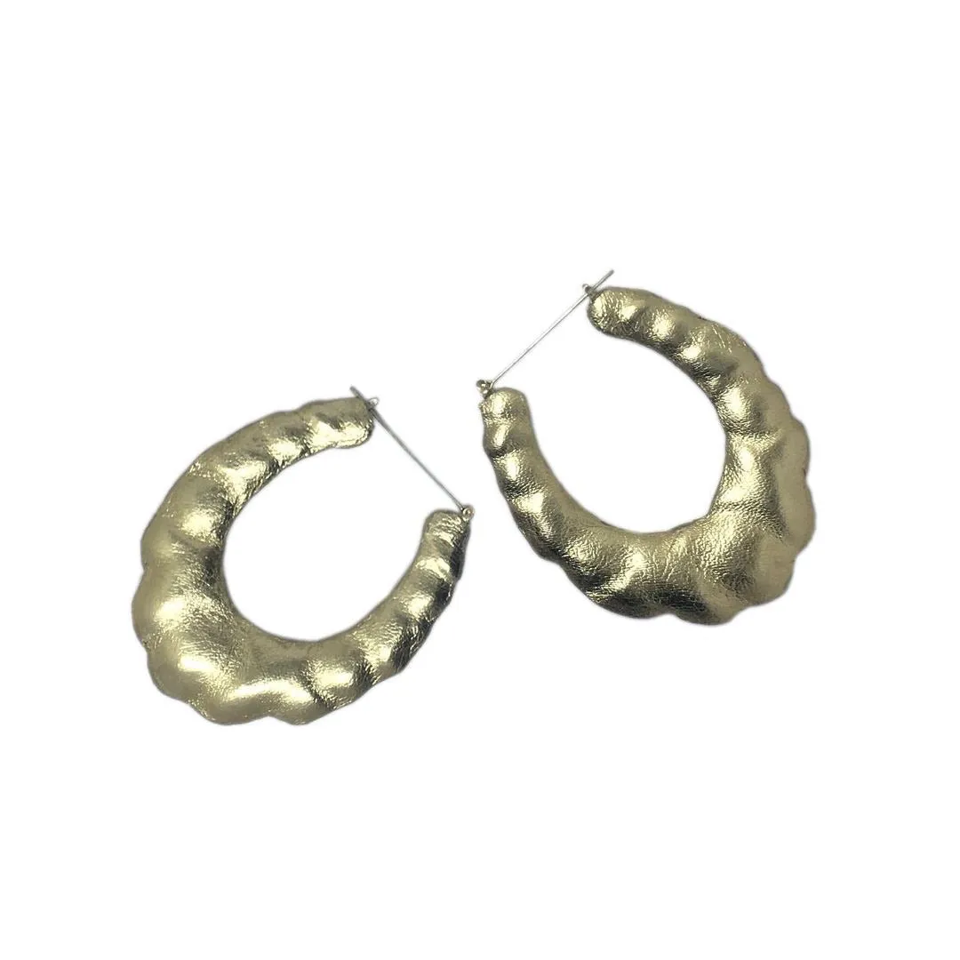 Seville Michelle Shell Bamboo Leather Hoops