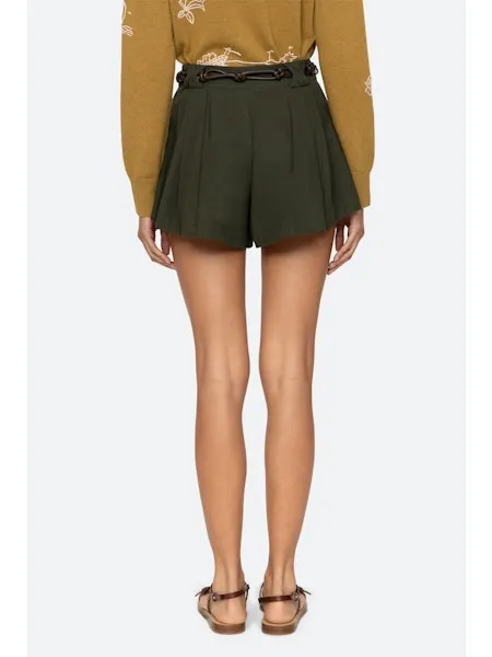 Shai Sportswear Belted Short in Army