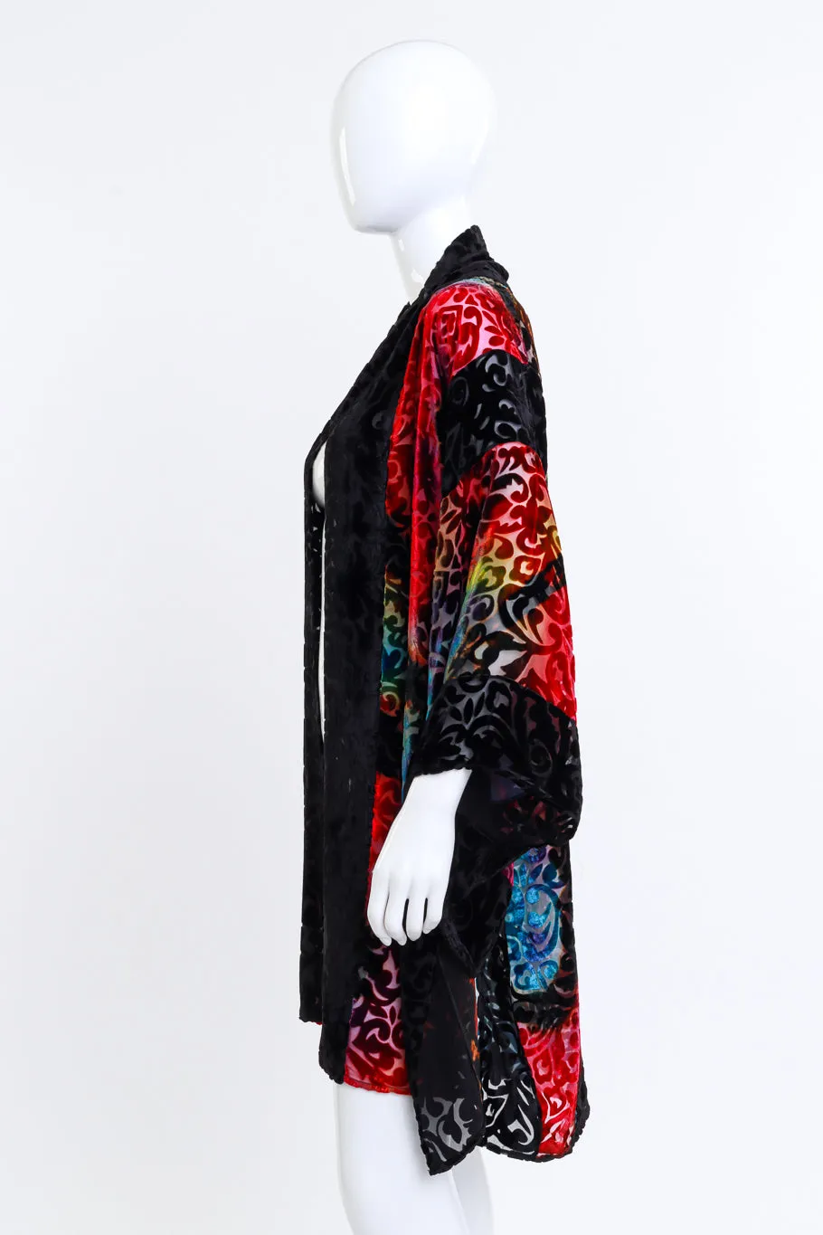 Shibori Velvet Burnout Short Kimono